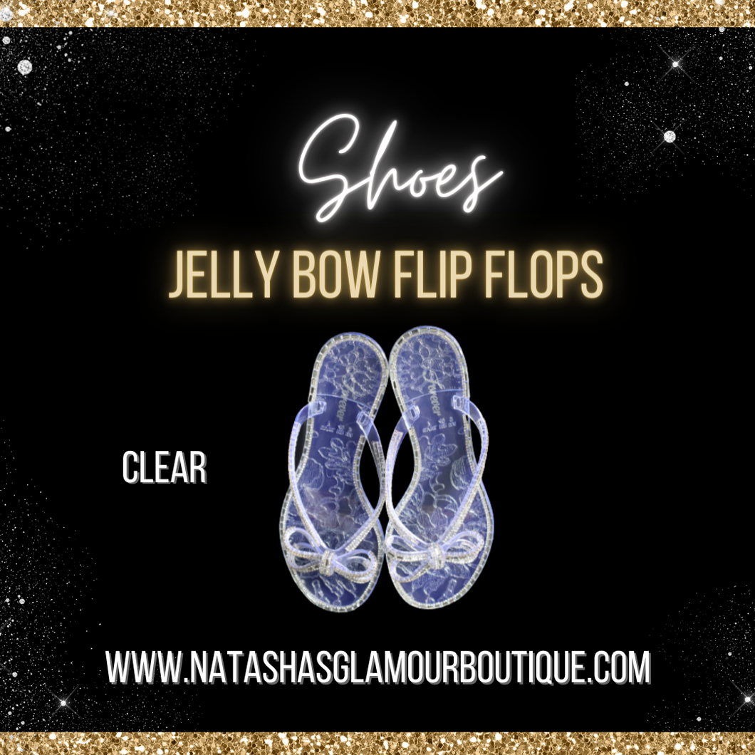 Jelly Bow Flip Flops