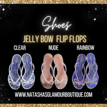 Load image into Gallery viewer, Jelly Bow Flip Flops
