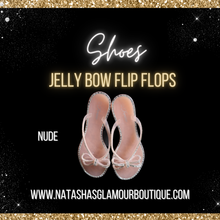 Load image into Gallery viewer, Jelly Bow Flip Flops
